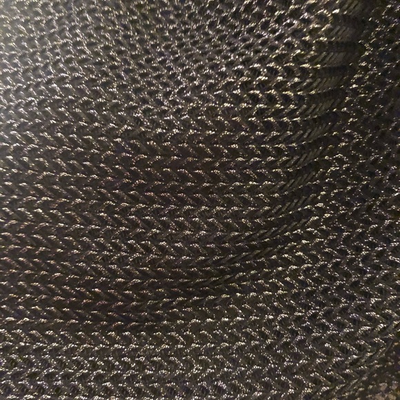 Metallic Black Faux Wrap Dress - Picture 3 of 4